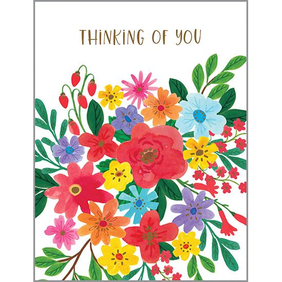 {with scripture} Thinking of You card - Bright Petals, Gina B Designs