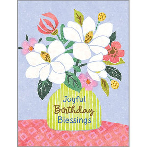 {with scripture} Birthday Card - Blooming Vase, Gina B Designs