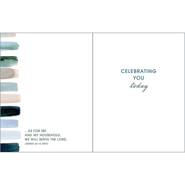 {with scripture} Father's Day card - Blue Stripes