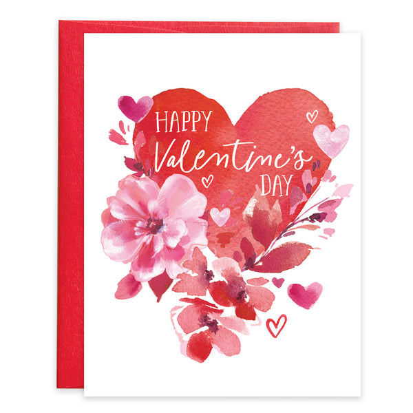 {with scripture} Valentine card - Heart & Flowers