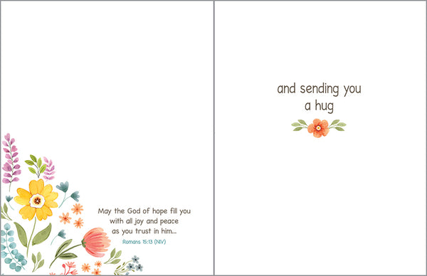 {with scripture} Thinking of You card - Ferns and Flowers