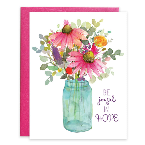 {with scripture} Thinking of You card - Coneflowers