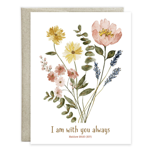 {with scripture} Thinking of You card - With You Always