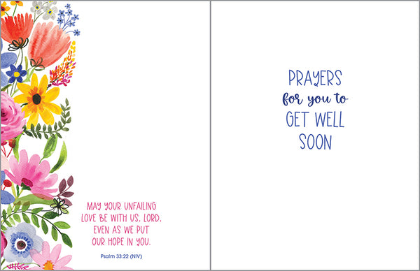 {with scripture} Get Well Card - Beautiful Flower Vase