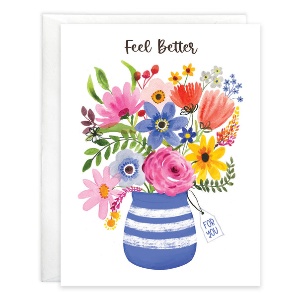 {with scripture} Get Well Card - Beautiful Flower Vase