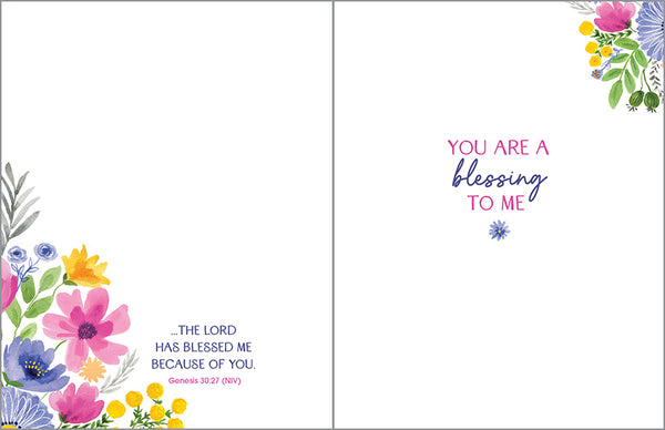 {with scripture} Birthday Card - Beautiful Friend Flowers