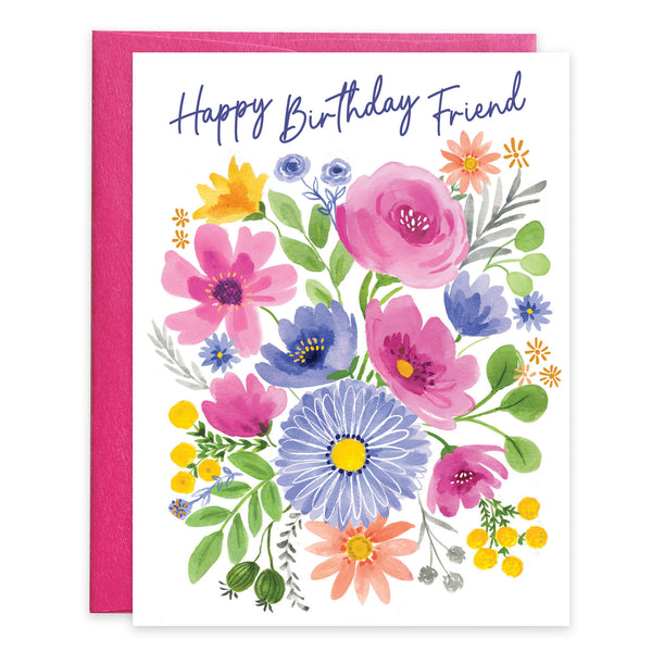 {with scripture} Birthday Card - Beautiful Friend Flowers