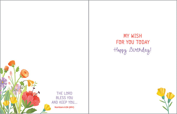 {with scripture} Birthday Card - Market Flowers
