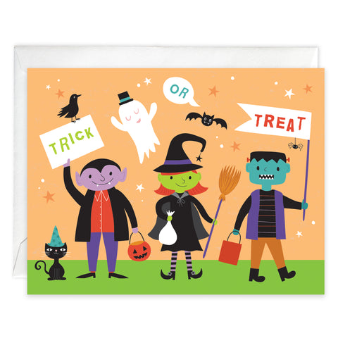 Halloween Card - Trick or Treaters
