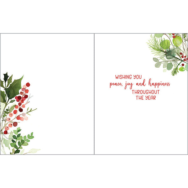 Christmas card - Holiday Greens, Gina B Designs