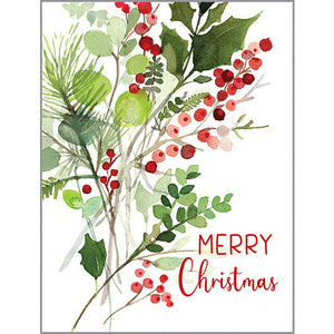 Christmas card - Holiday Greens, Gina B Designs