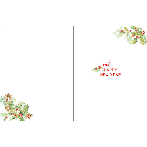 Christmas card - Holly Wreath, Gina B Designs
