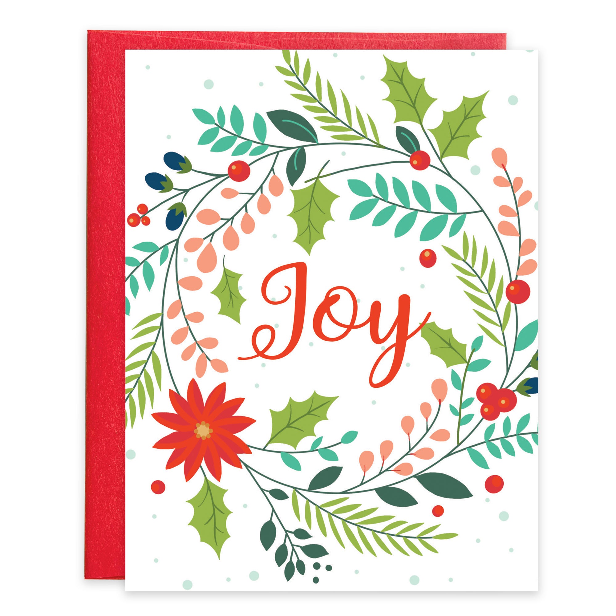 Christmas card - Joy Wreath