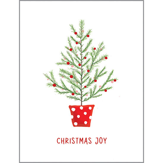 Christmas card - Polka Dot Tree, Gina B Designs