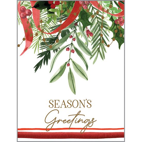 Christmas card - Evergreen Swag, Gina B Designs