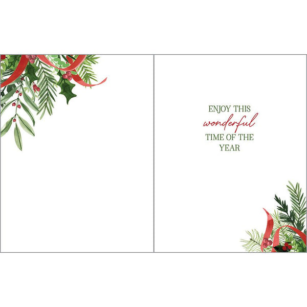 Christmas card - Evergreen Swag, Gina B Designs