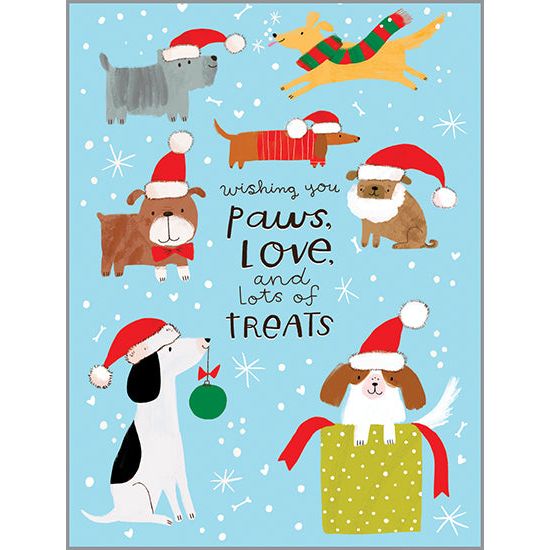 Christmas card - Santa Pups, Gina B Designs