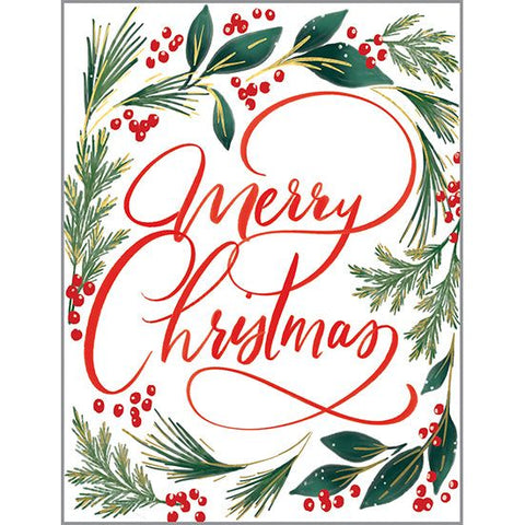 Christmas card - Elegant Greens, Gina B Designs