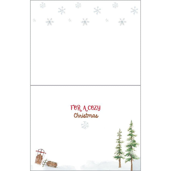 Christmas card - Cozy Cabin, Gina B Designs