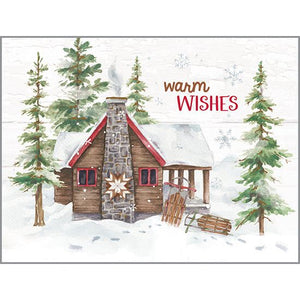 Christmas card - Cozy Cabin, Gina B Designs