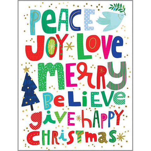 Christmas card - Christmas Words, Gina B Designs