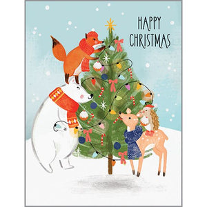 Christmas card - Critter Christmas Tree, Gina B Designs