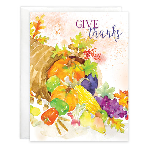 Thanksgiving card 3 pack - Cornucopia