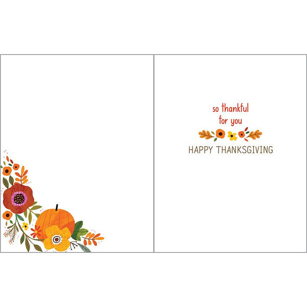 Thanksgiving card 3 pack - Fall Flower Border