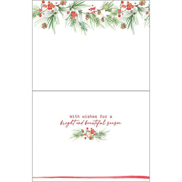 Christmas card - Cardinal on Pine