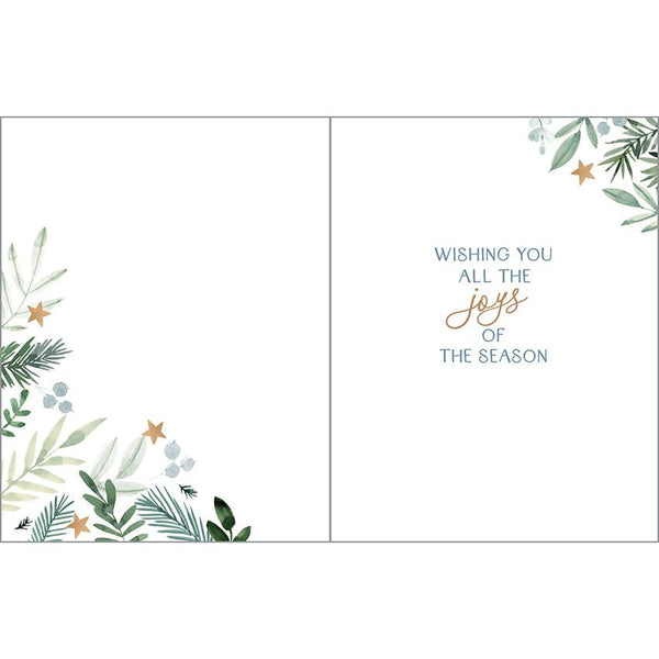 Christmas card - Stars & Greens
