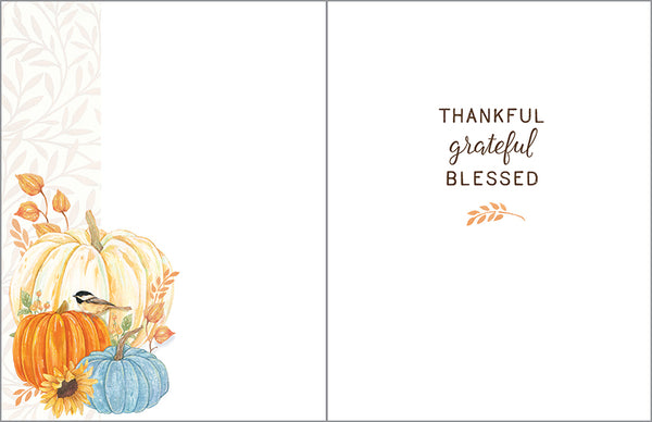 Thanksgiving card 3 pack - Pumpkins & Birds