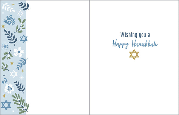 Hanukkah card - Menorah and Doves