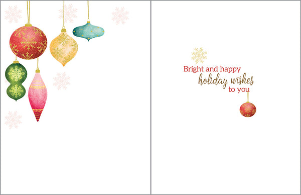Christmas card - Baubles