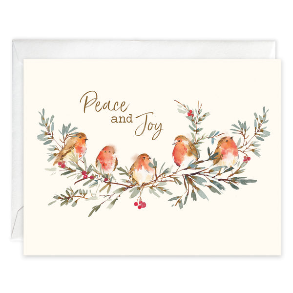 Christmas card - Birds on Branch