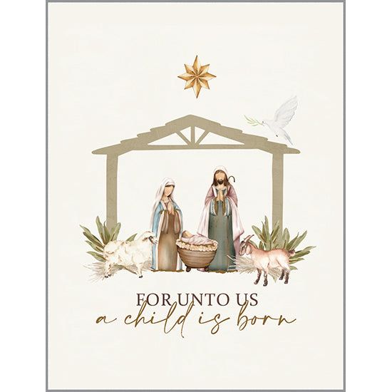 {with scripture} Christmas card - For Unto Us, Gina B Designs