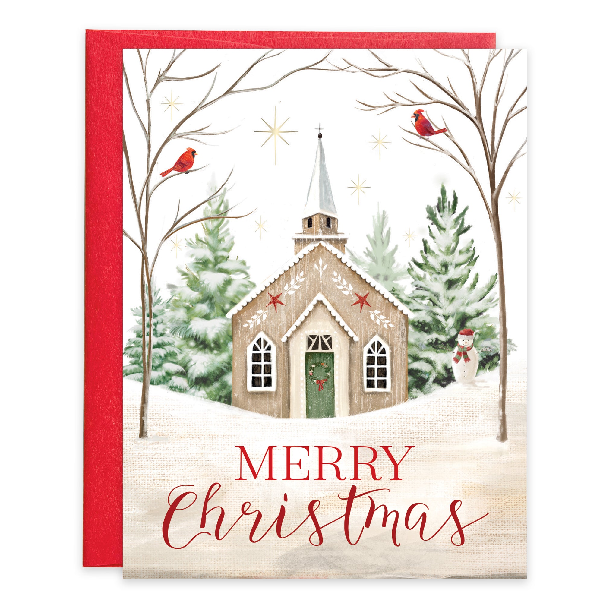 {with scripture} Christmas card - Snowy Church