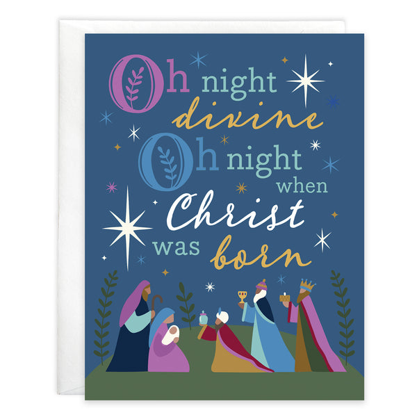 {with scripture} Christmas card - O Night Divine