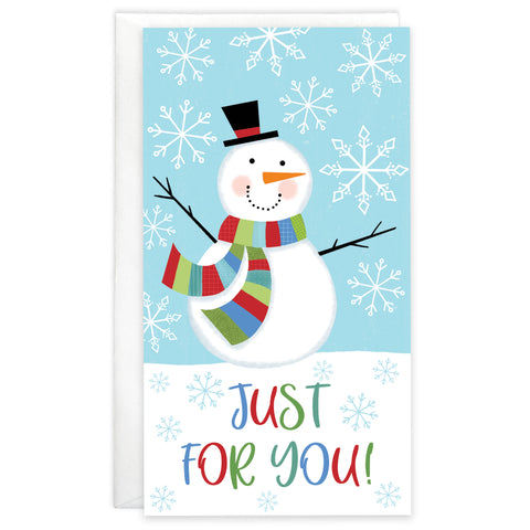 Money/Gift Card - Stripe Scarf Snowman