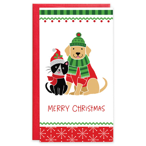 Money/Gift Card - Christmas Cat & Dog