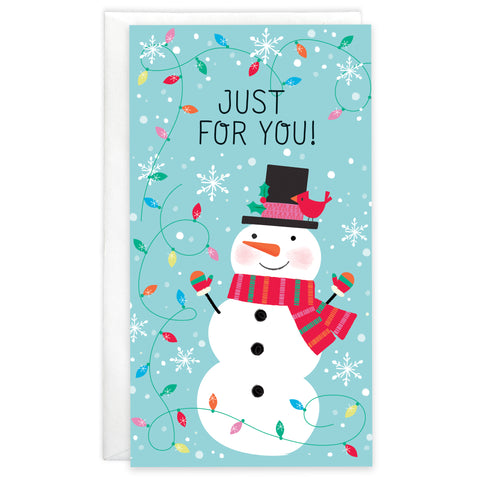 Money/Gift Card - Snowman & Lights