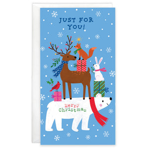 Money/Gift Card - Christmas Animal Stack