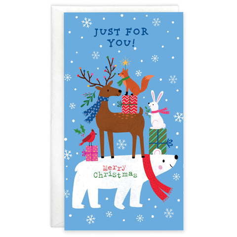 Money/Gift Card - Christmas Animal Stack