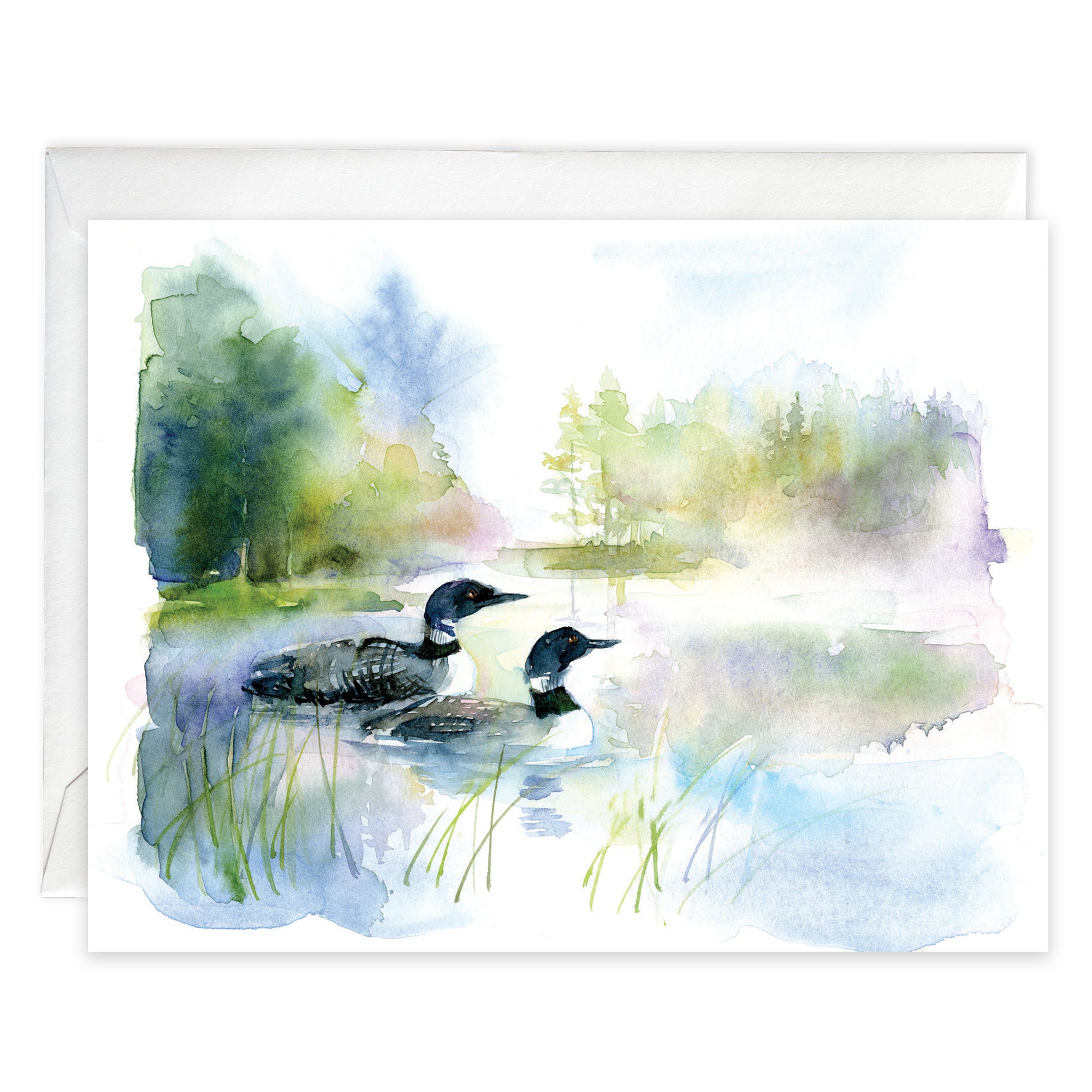 Blank Note Card  - Loons