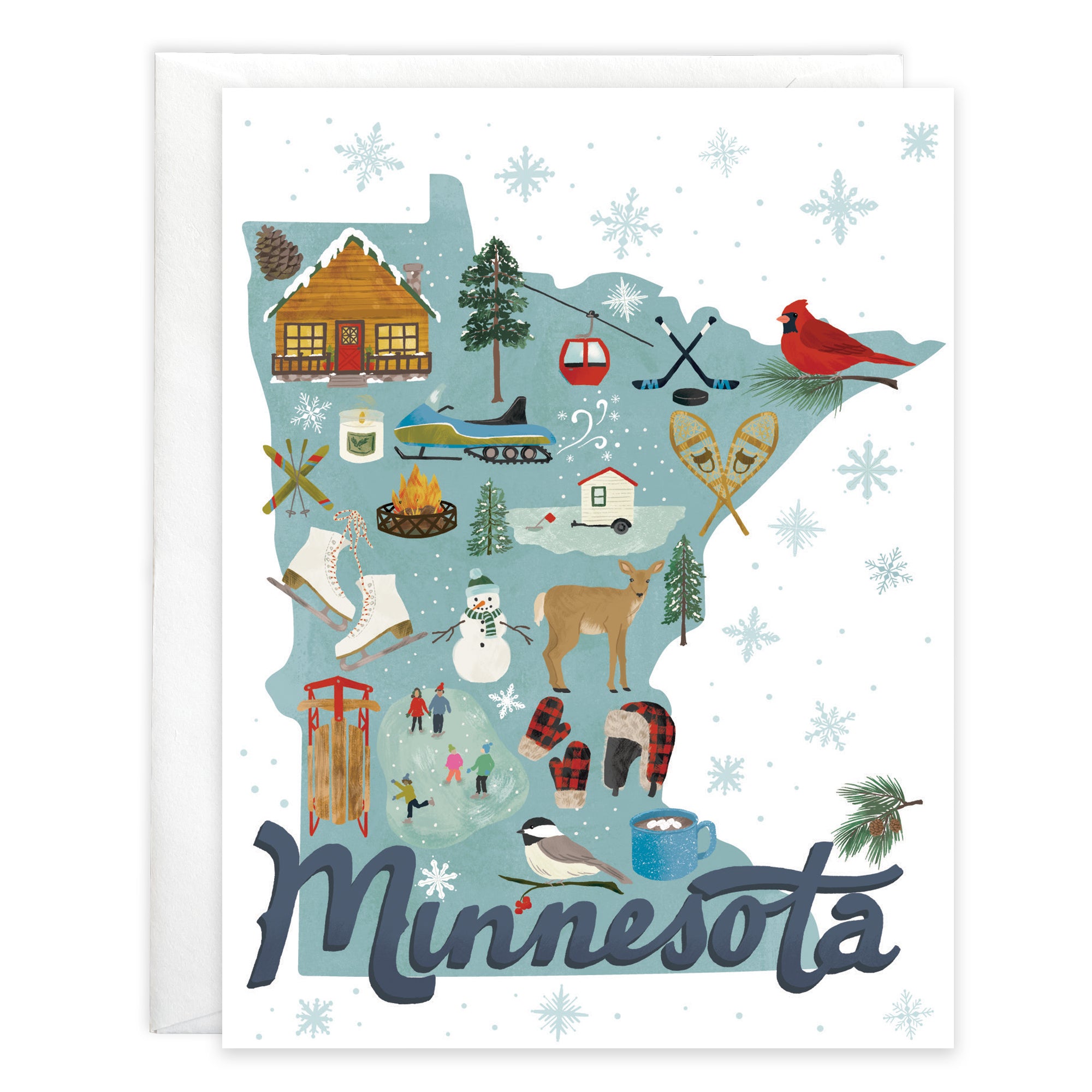 Blank Note Card  - Winter MN