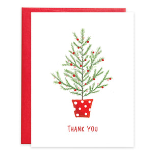 Blank Thank You Note Card  - Polka Dot Tree