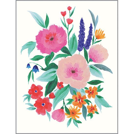 Blank Note Card  - Flower Bunch