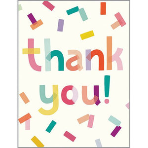 Blank Note Card  - Thank You Confetti., Gina B Designs