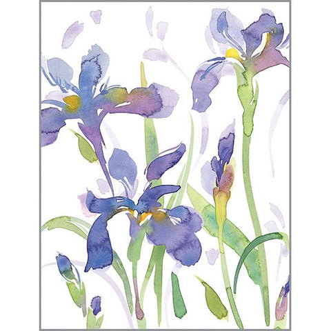 Blank Note Card  - Iris Field, Gina B Designs