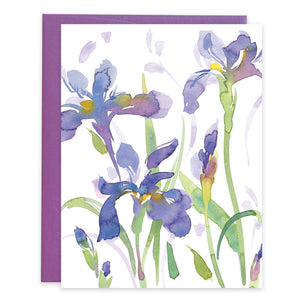 Blank Note Card  - Iris Field