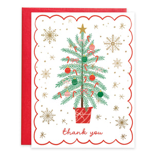 Blank Thank You Note Card  - Vintage Tree
